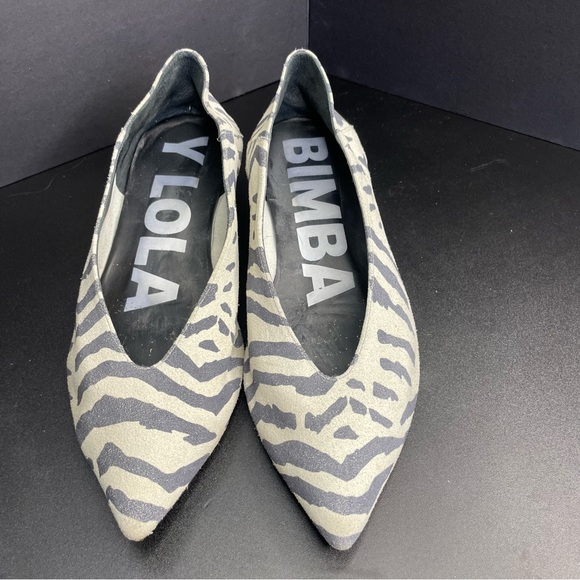 Bimba Y Lola Shoes - Italian Leather Bimba Y Lola Women's Zebra Print Flats